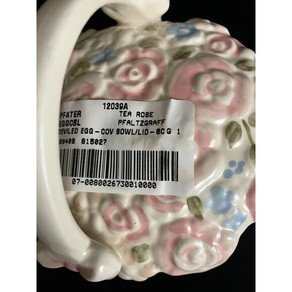 Vtg Pfaltzgraff Tea Rose Small Basket w Lid for Deviled Egg Holder 12039A NWOB - Picture 7 of 9